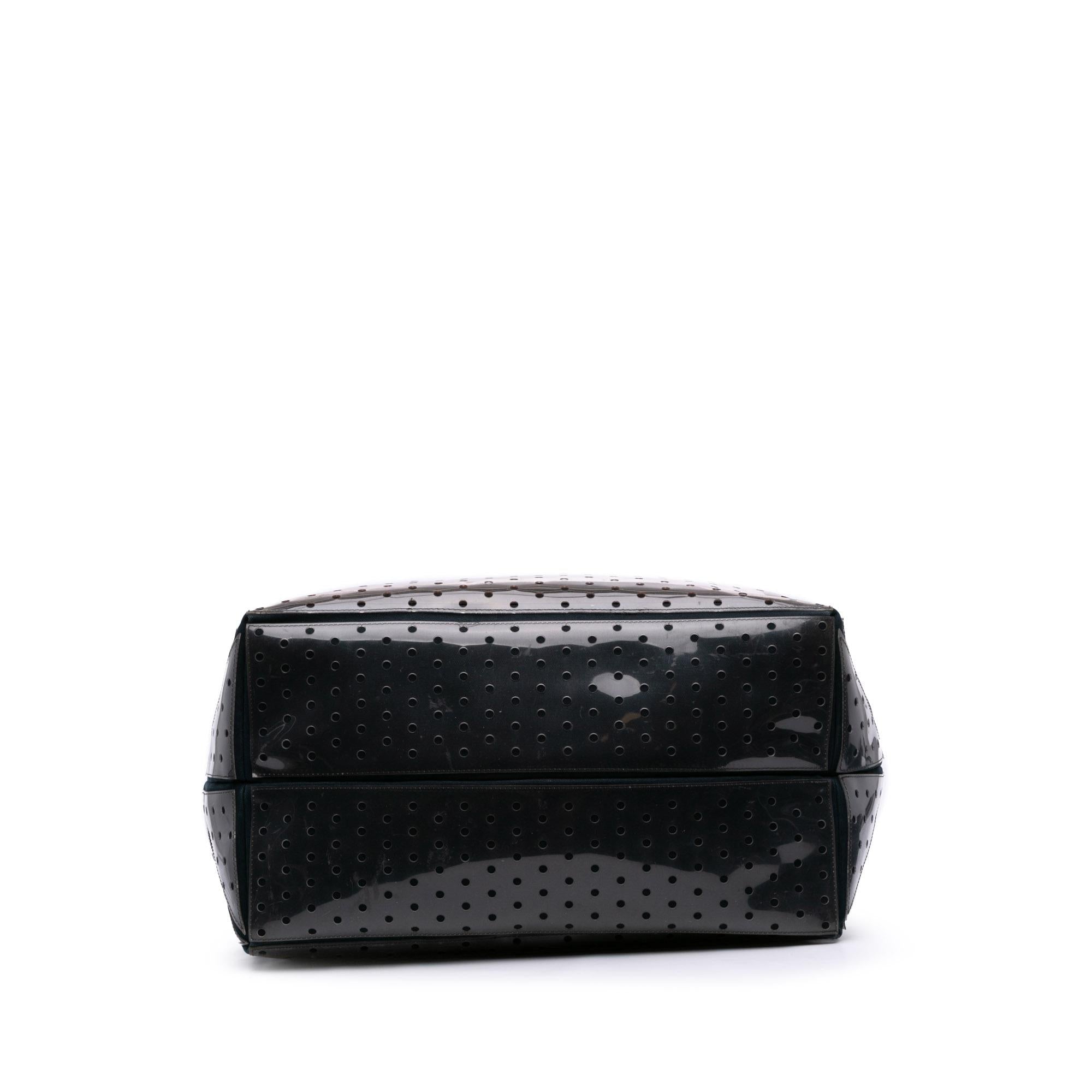 Chanel CC Quilted Cotton and PVC Punching Tote