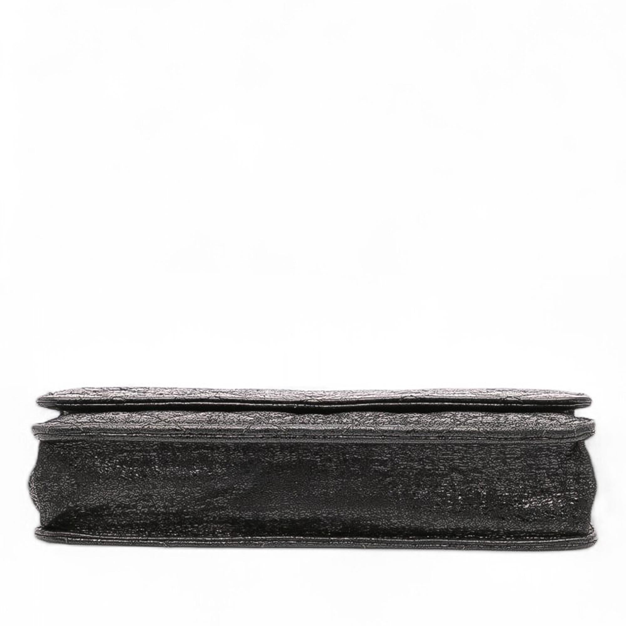 Chanel CC Quilted Crinkled Calfskin Wallet On Chain