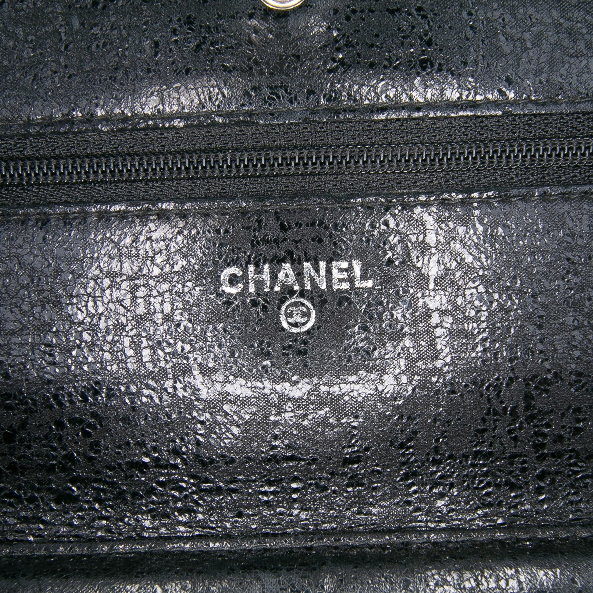 Chanel CC Quilted Crinkled Calfskin Wallet On Chain