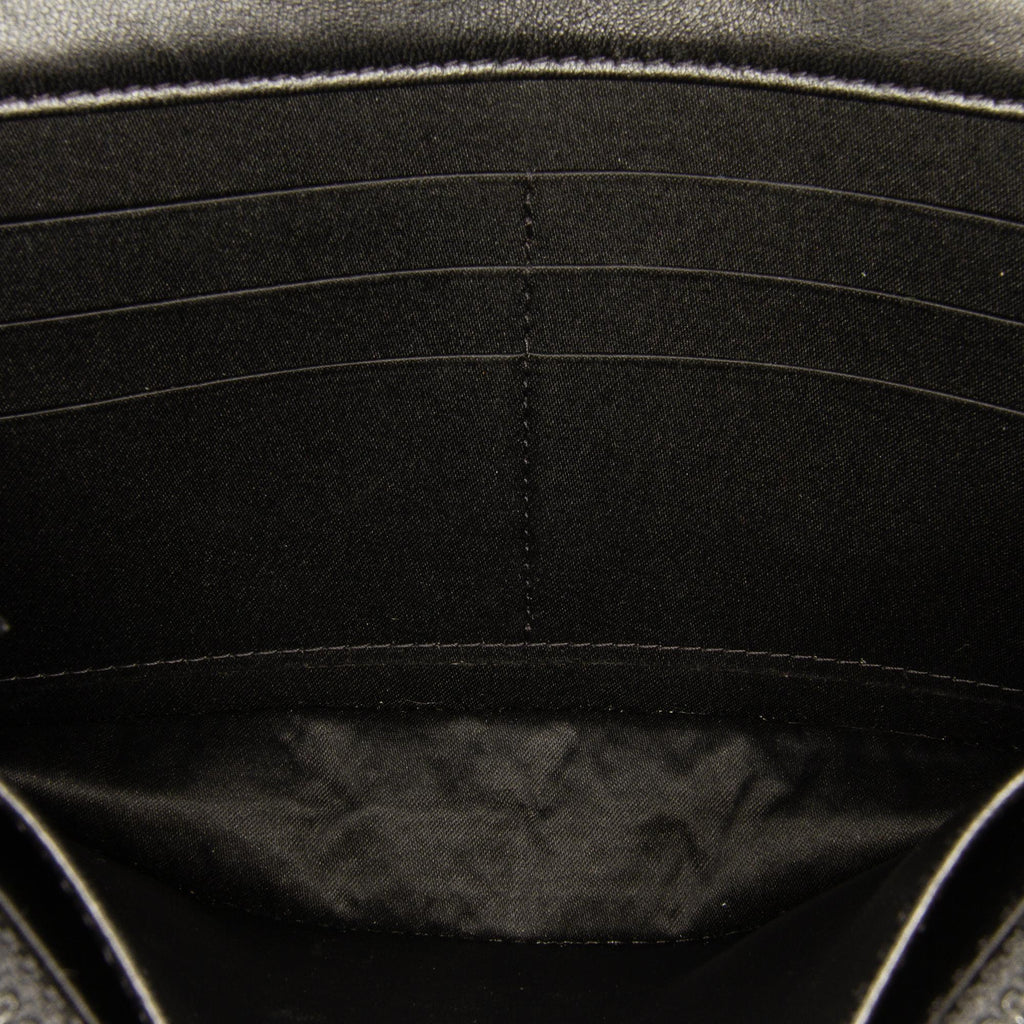 Chanel CC Quilted Crinkled Patent Wallet On Chain