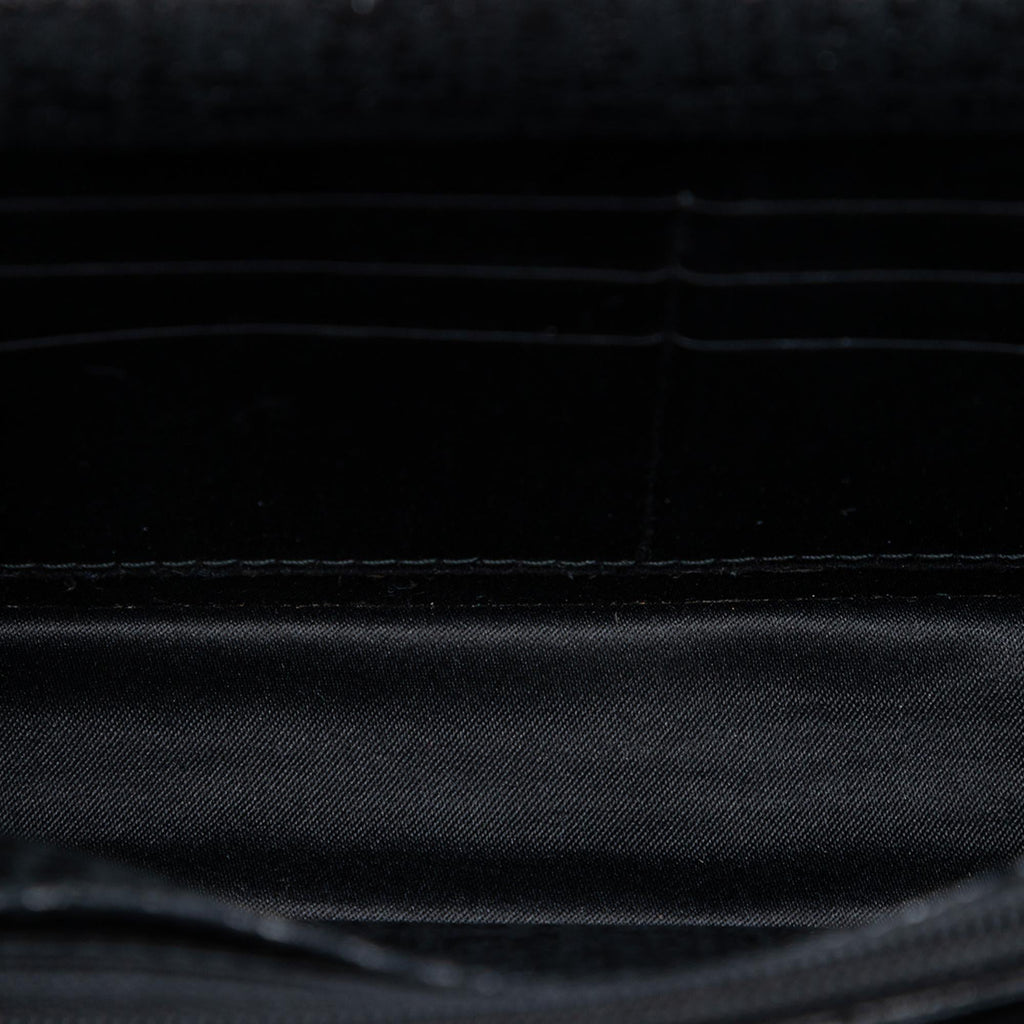 Chanel CC Quilted Crinkled Patent Wallet On Chain
