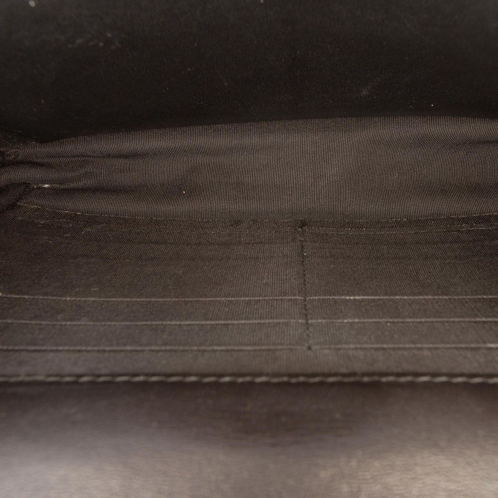 Chanel CC Quilted Crinkled Patent Wallet On Chain