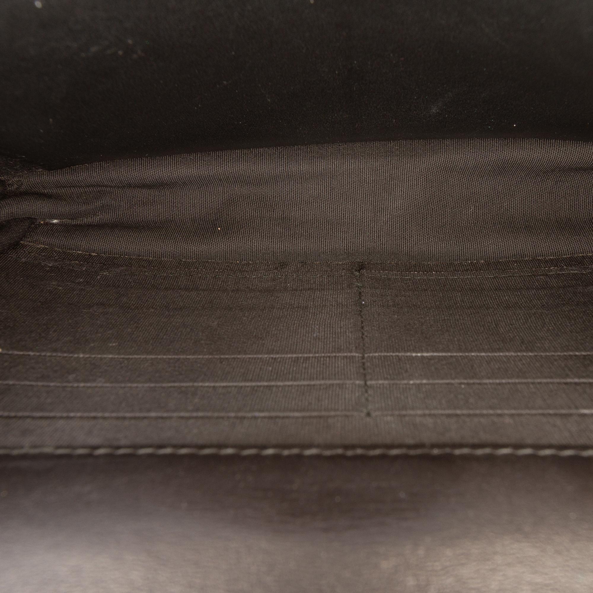 Chanel CC Quilted Crinkled Patent Wallet On Chain