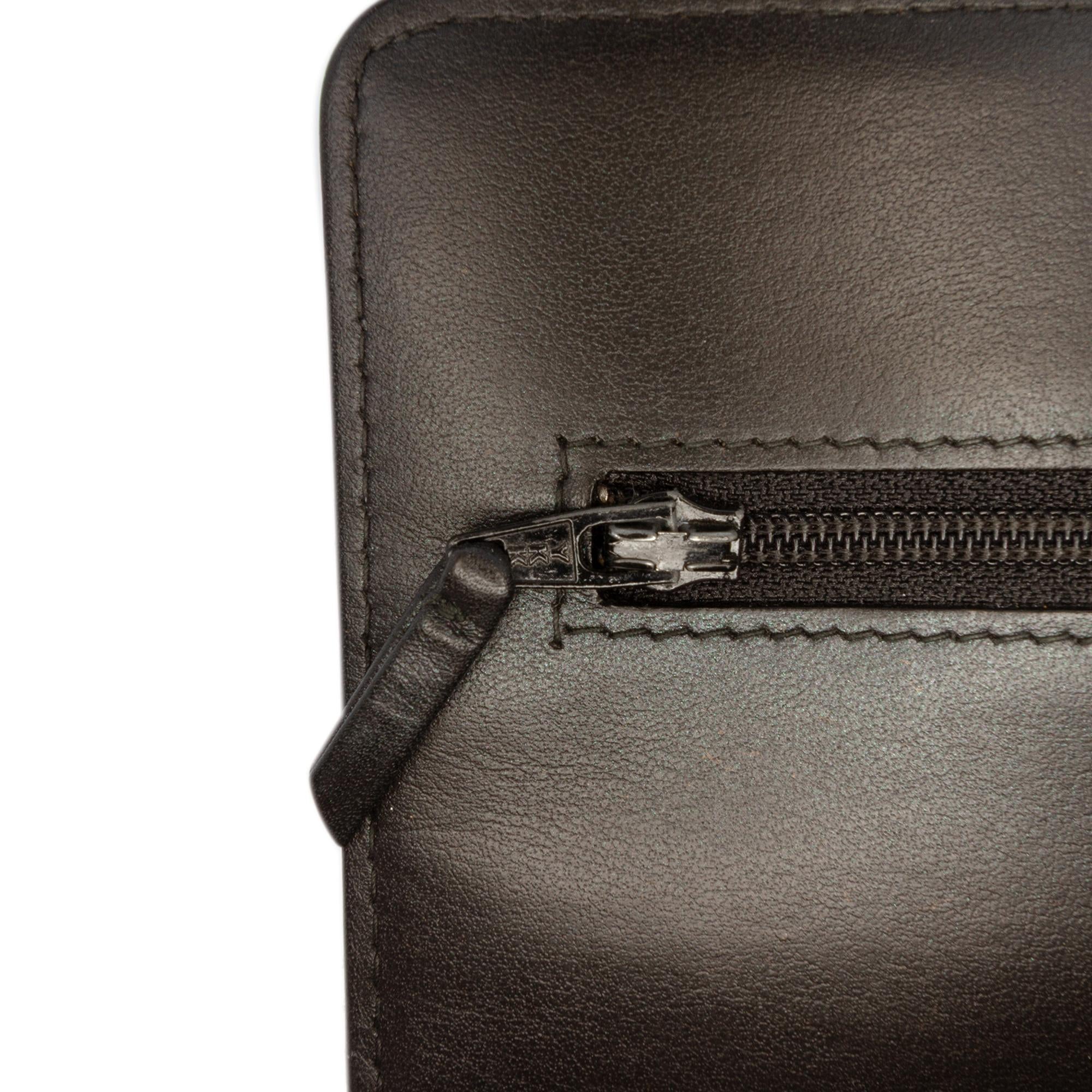 Chanel CC Quilted Crinkled Patent Wallet On Chain