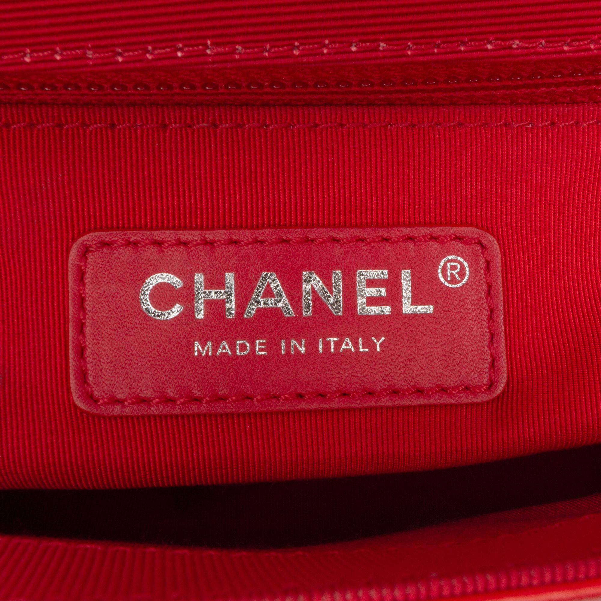 Chanel CC Quilted Crumpled Calfskin and Grosgrain Flap