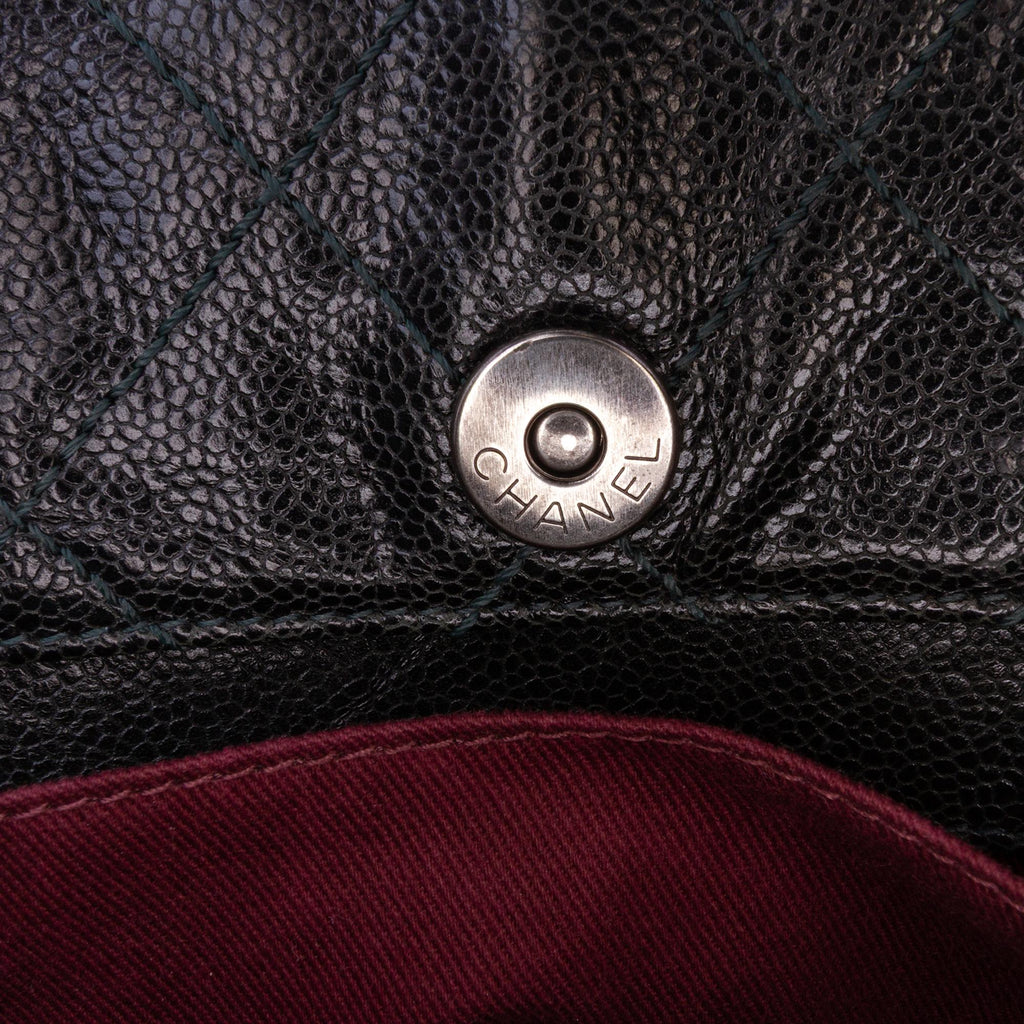Chanel CC Quilted Crumpled Caviar Crave Tote