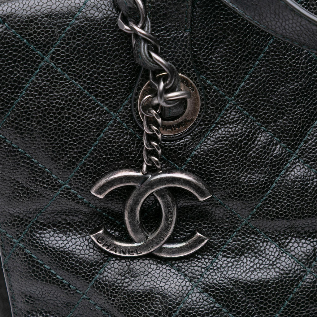 Chanel CC Quilted Crumpled Caviar Crave Tote