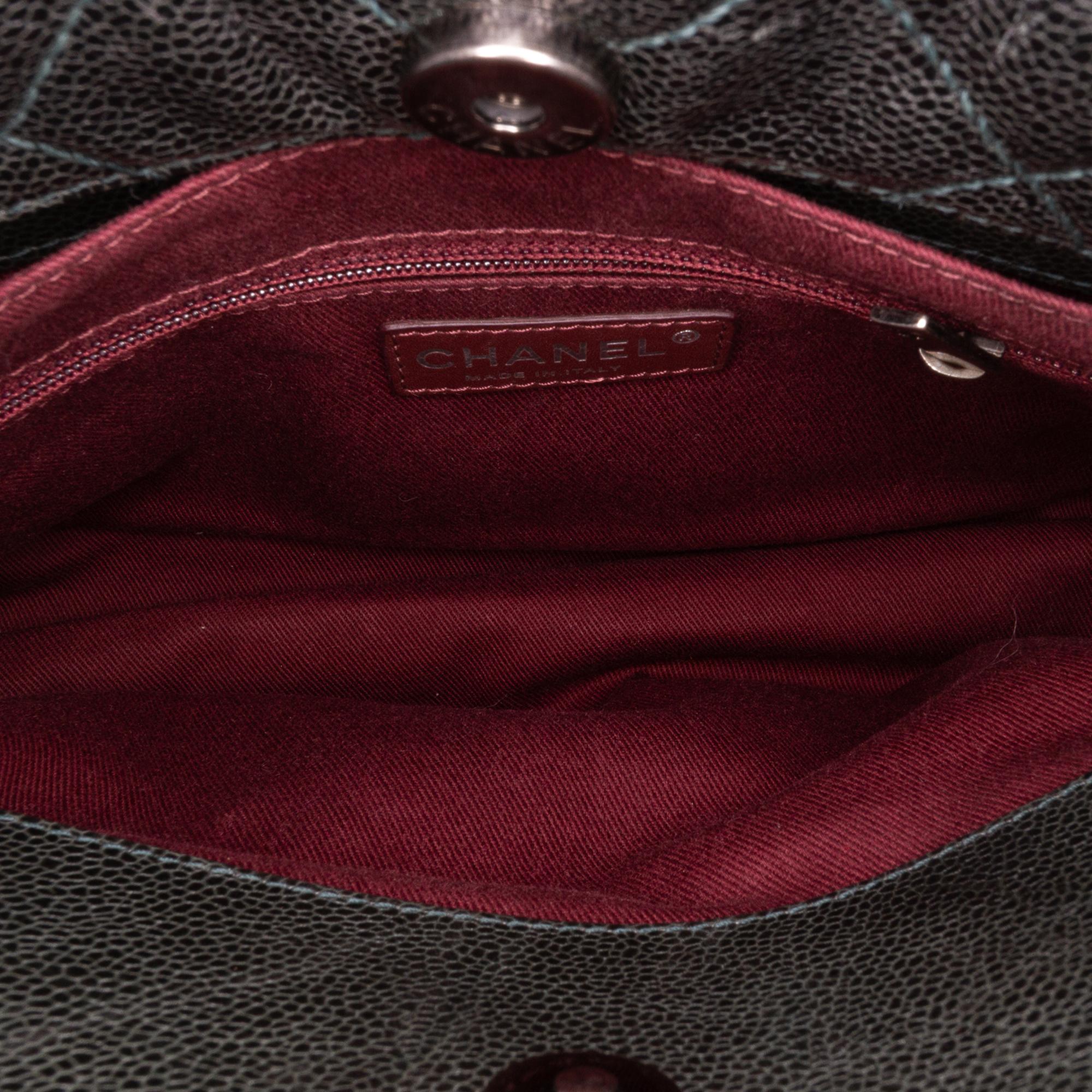 Chanel CC Quilted Crumpled Caviar Crave Tote