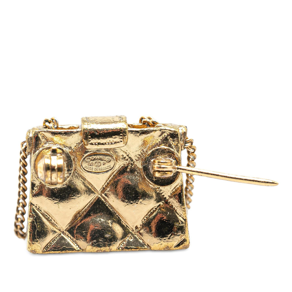 Chanel CC Quilted Flap Bag Brooch (SHG-IiuY9h)