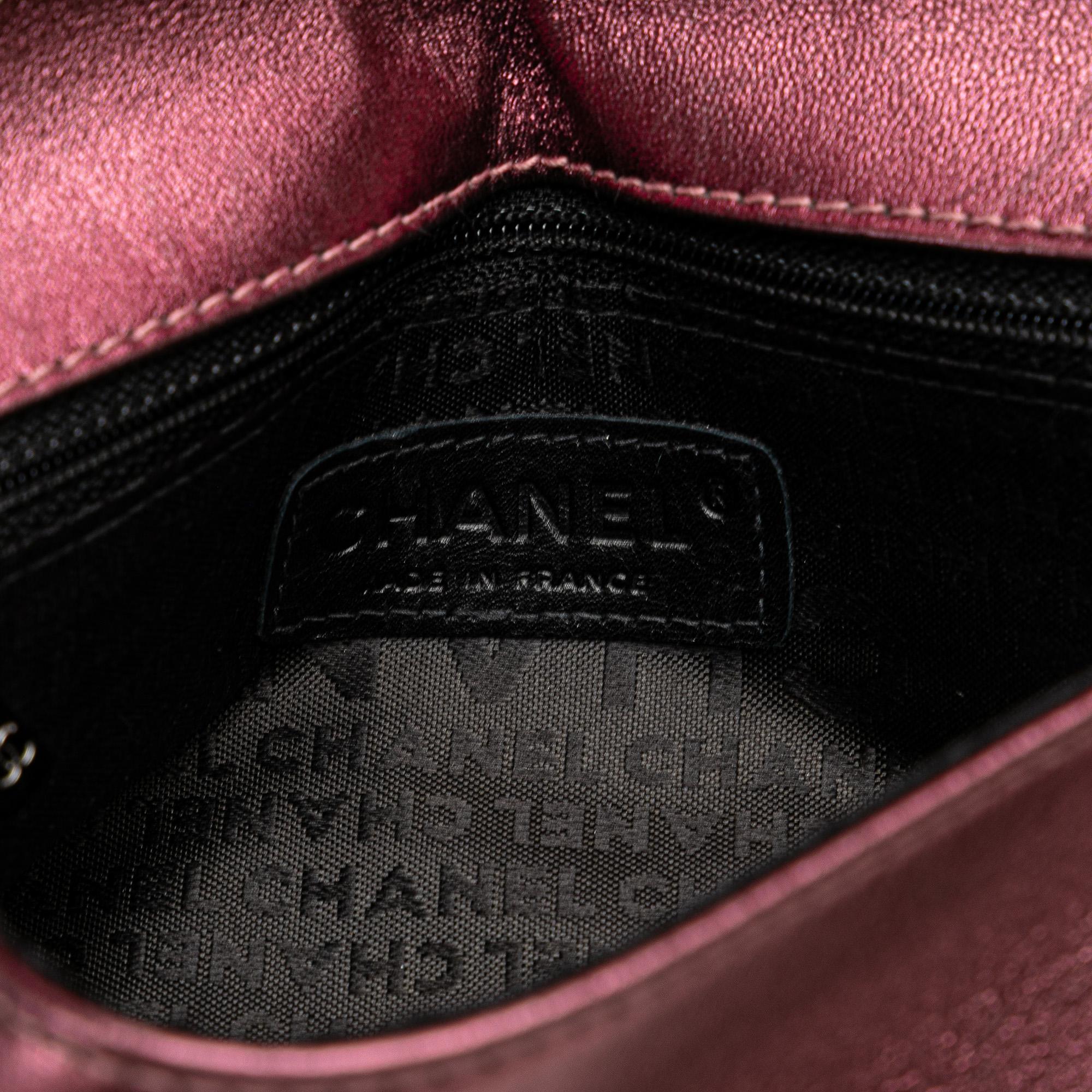 Chanel CC Quilted Iridescent Calfskin Full Single Flap