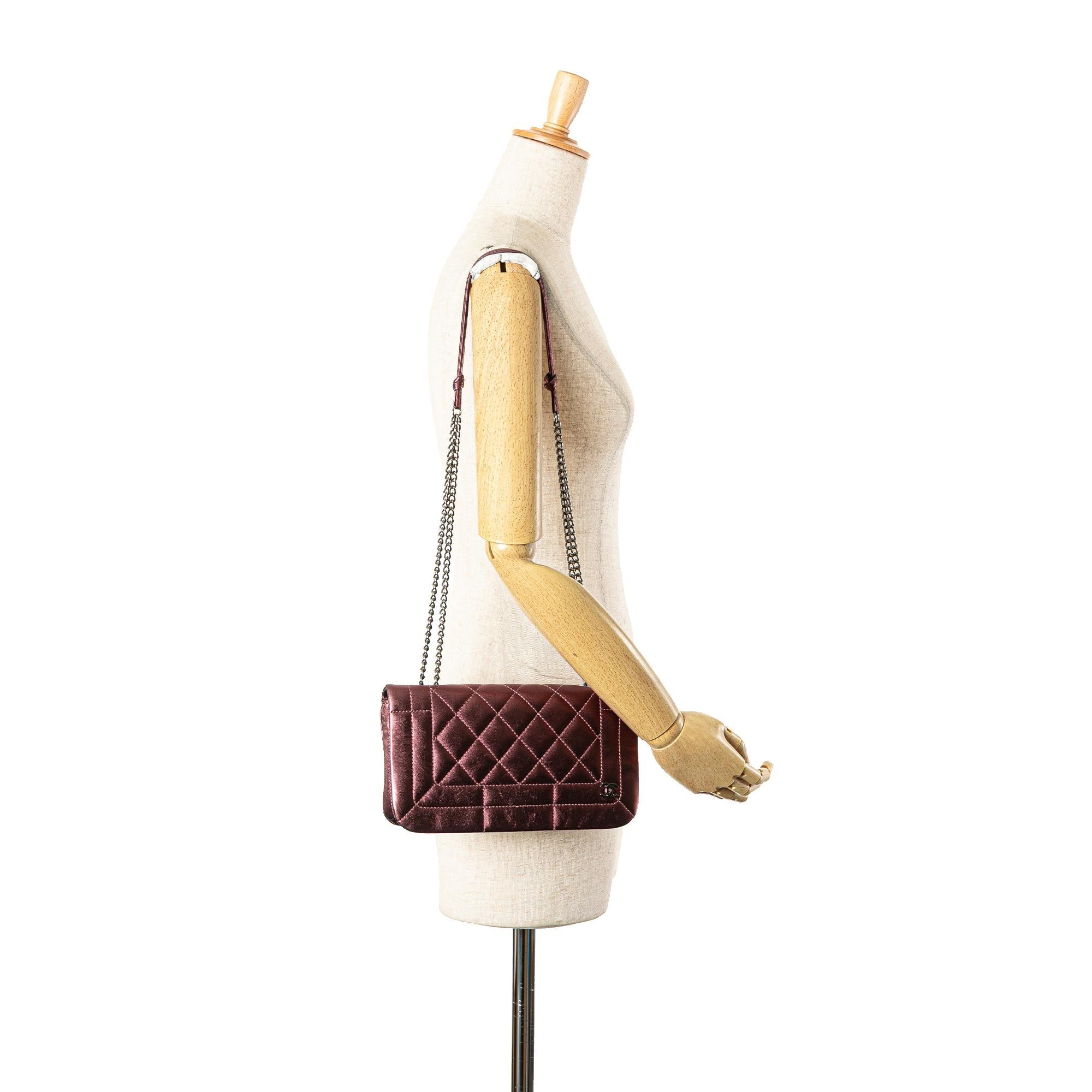 Chanel CC Quilted Iridescent Calfskin Full Single Flap