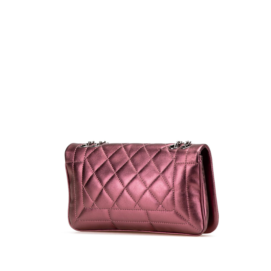 Chanel CC Quilted Iridescent Calfskin Full Single Flap