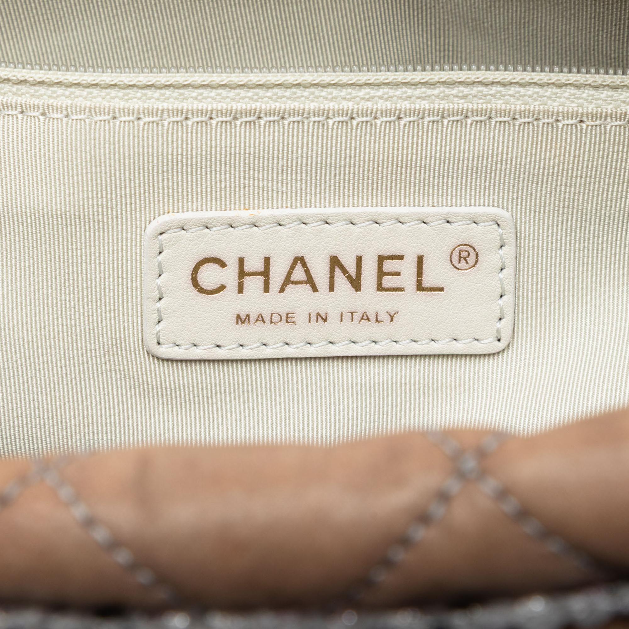 Chanel CC Quilted Iridescent Calfskin Tweed Bowler Bag