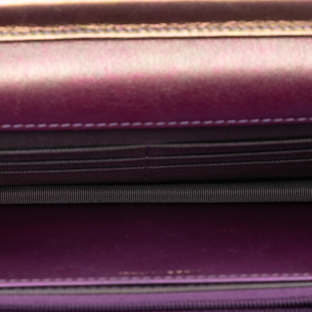 Chanel CC Quilted Iridescent Lambskin Wallet on Chain
