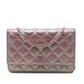 Chanel CC Quilted Iridescent Lambskin Wallet on Chain