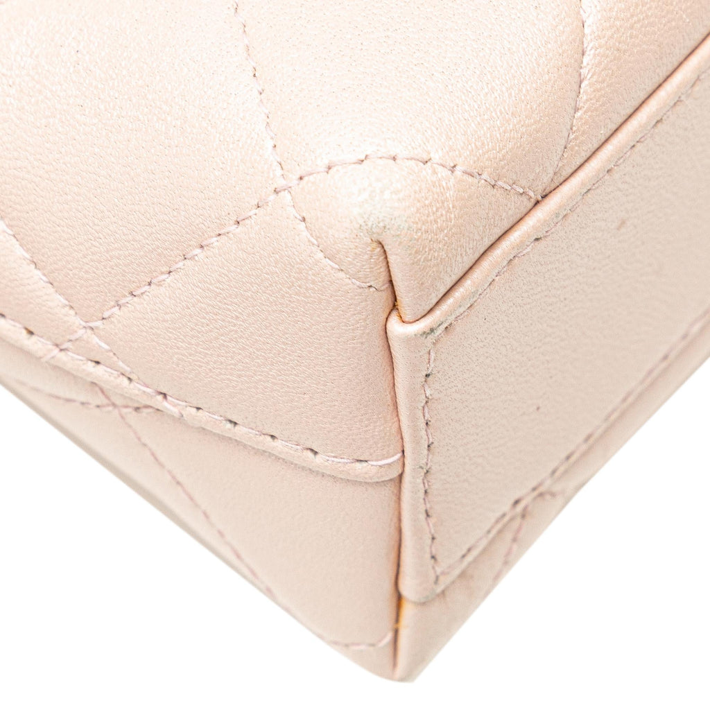 Chanel CC Quilted Irisdescent Lambskin Chain Handbag