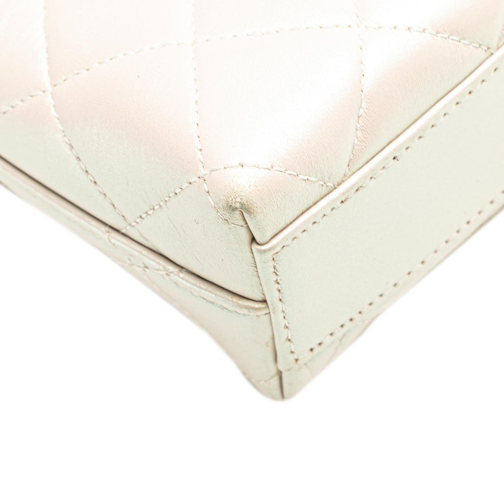 Chanel CC Quilted Irisdescent Lambskin Chain Handbag
