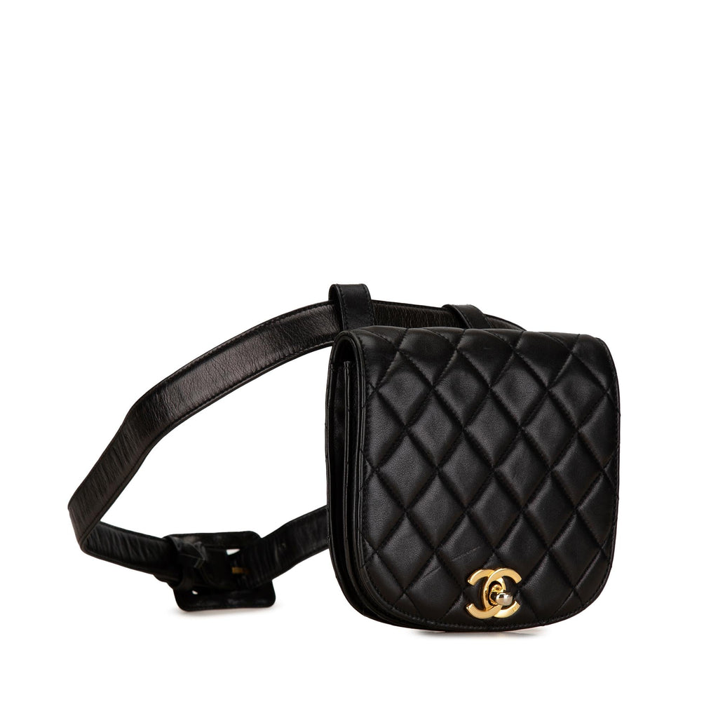 Chanel CC Quilted Lambskin Belt Bag (SHG-GMYcCg)
