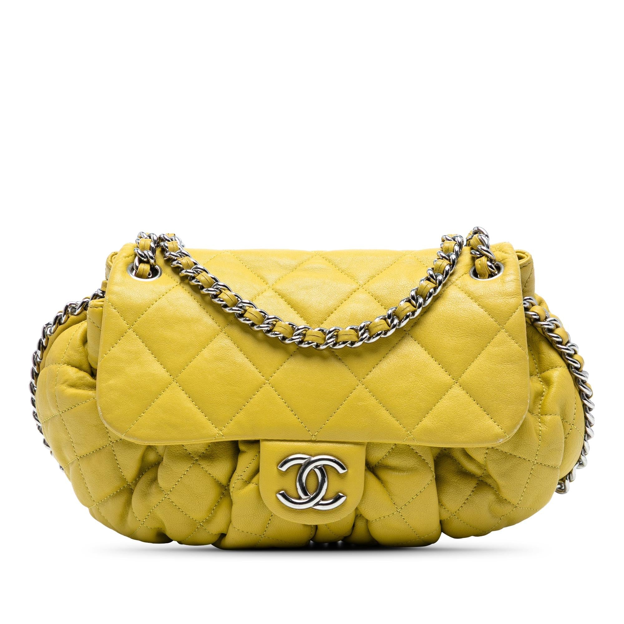 Chanel CC Quilted Lambskin Chain Around Flap
