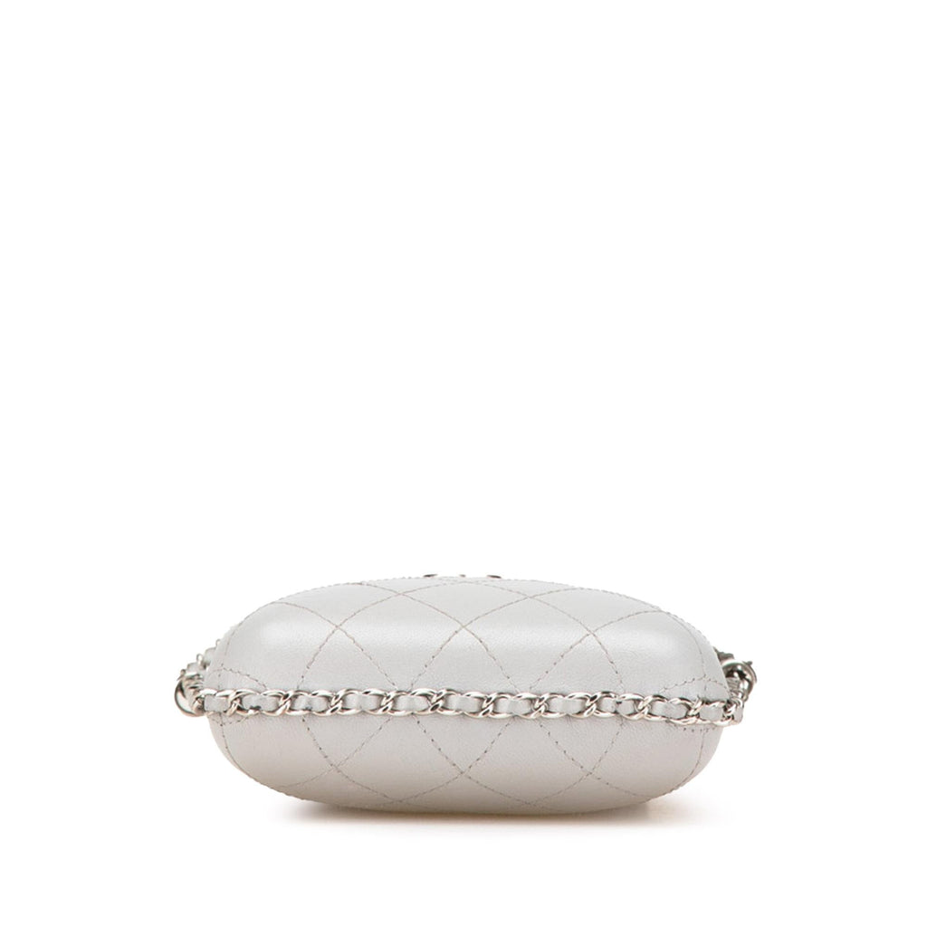 Chanel CC Quilted Lambskin Chain Around Phone Holder