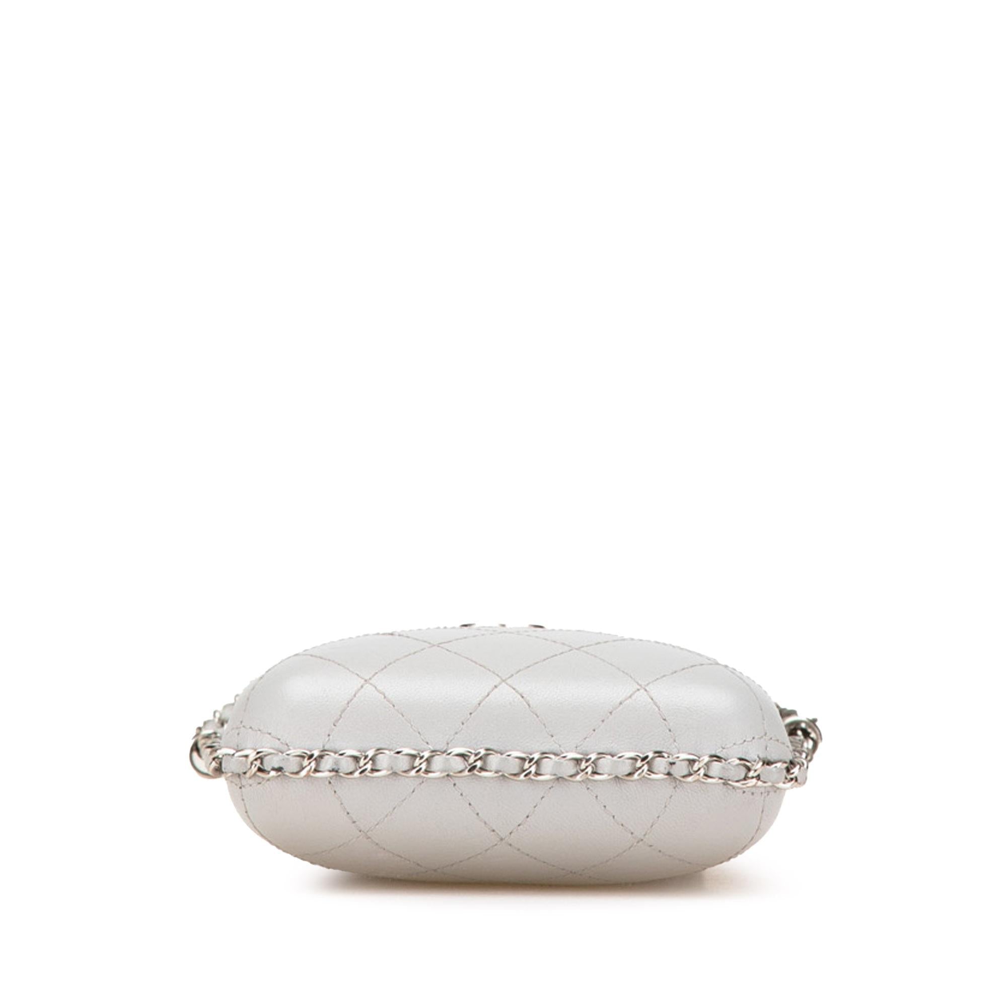 Chanel CC Quilted Lambskin Chain Around Phone Holder