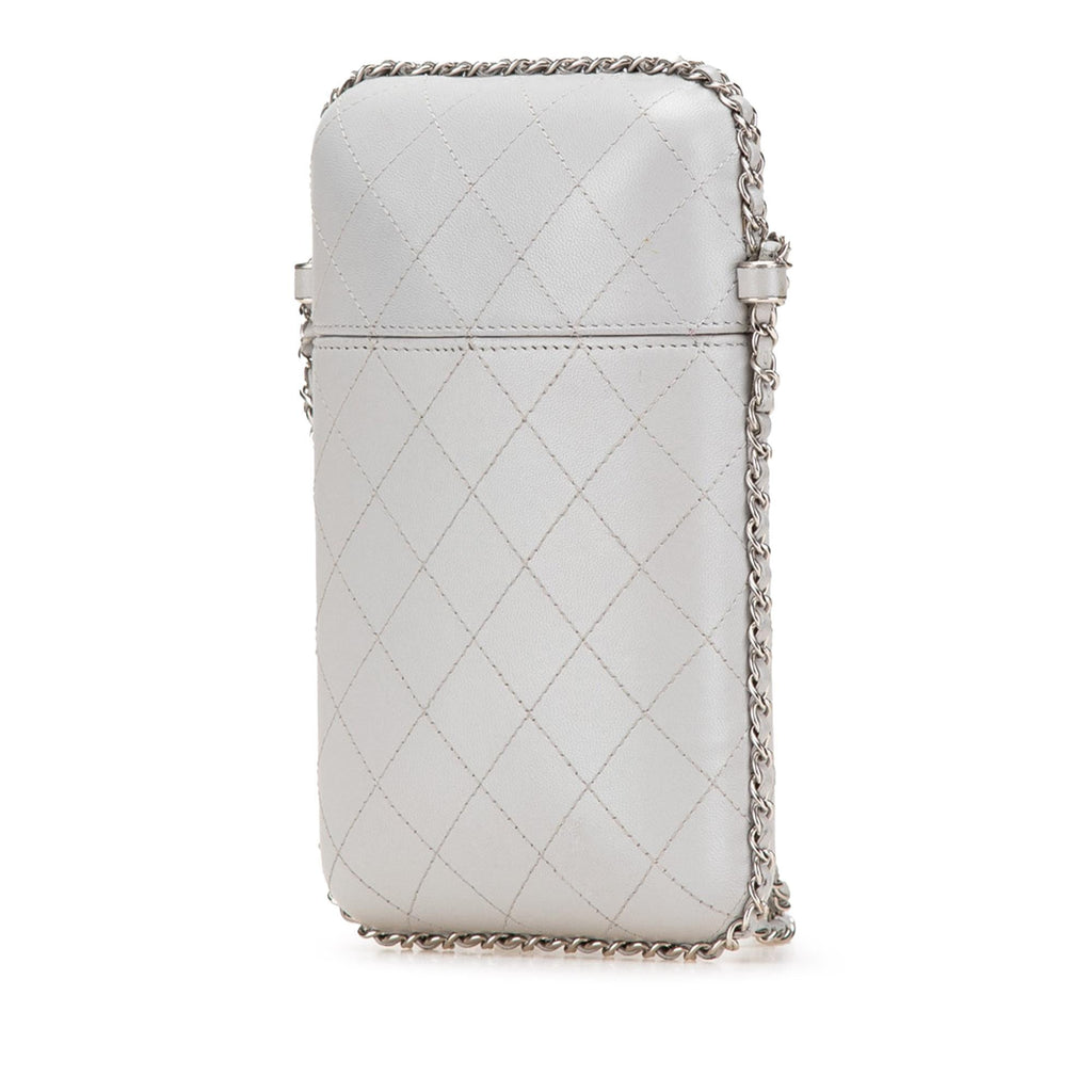 Chanel CC Quilted Lambskin Chain Around Phone Holder