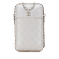 Chanel CC Quilted Lambskin Chain Around Phone Holder