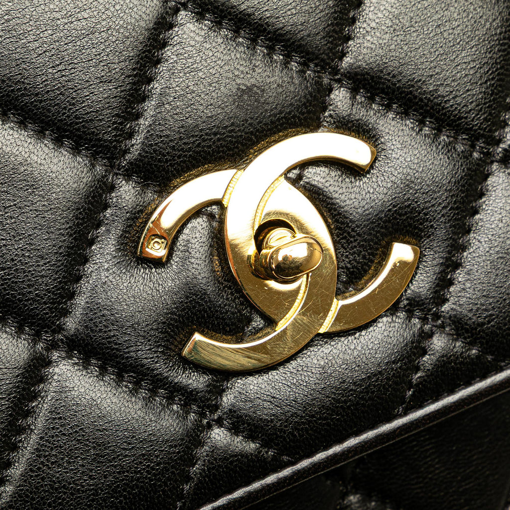 Chanel CC Quilted Lambskin Chain Flap