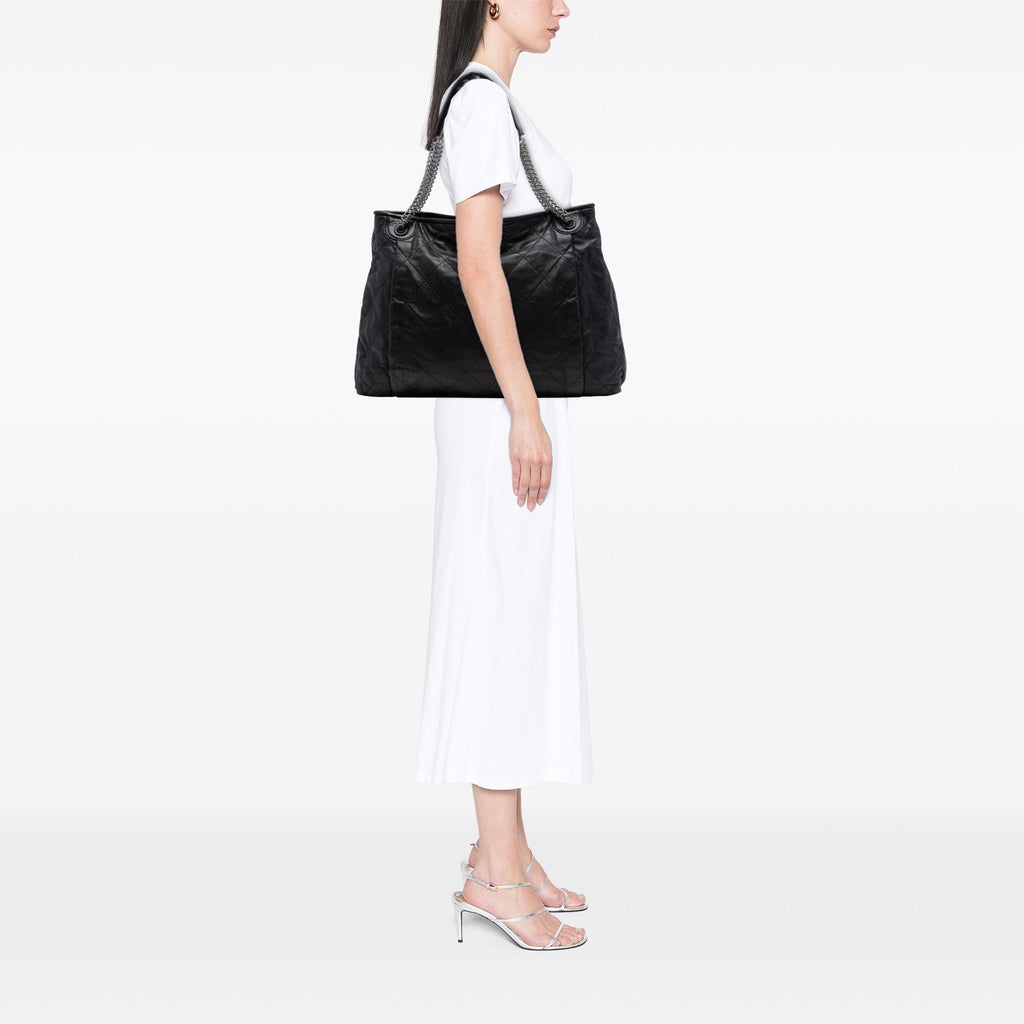 Chanel CC Quilted Lambskin Chain Shopping Tote