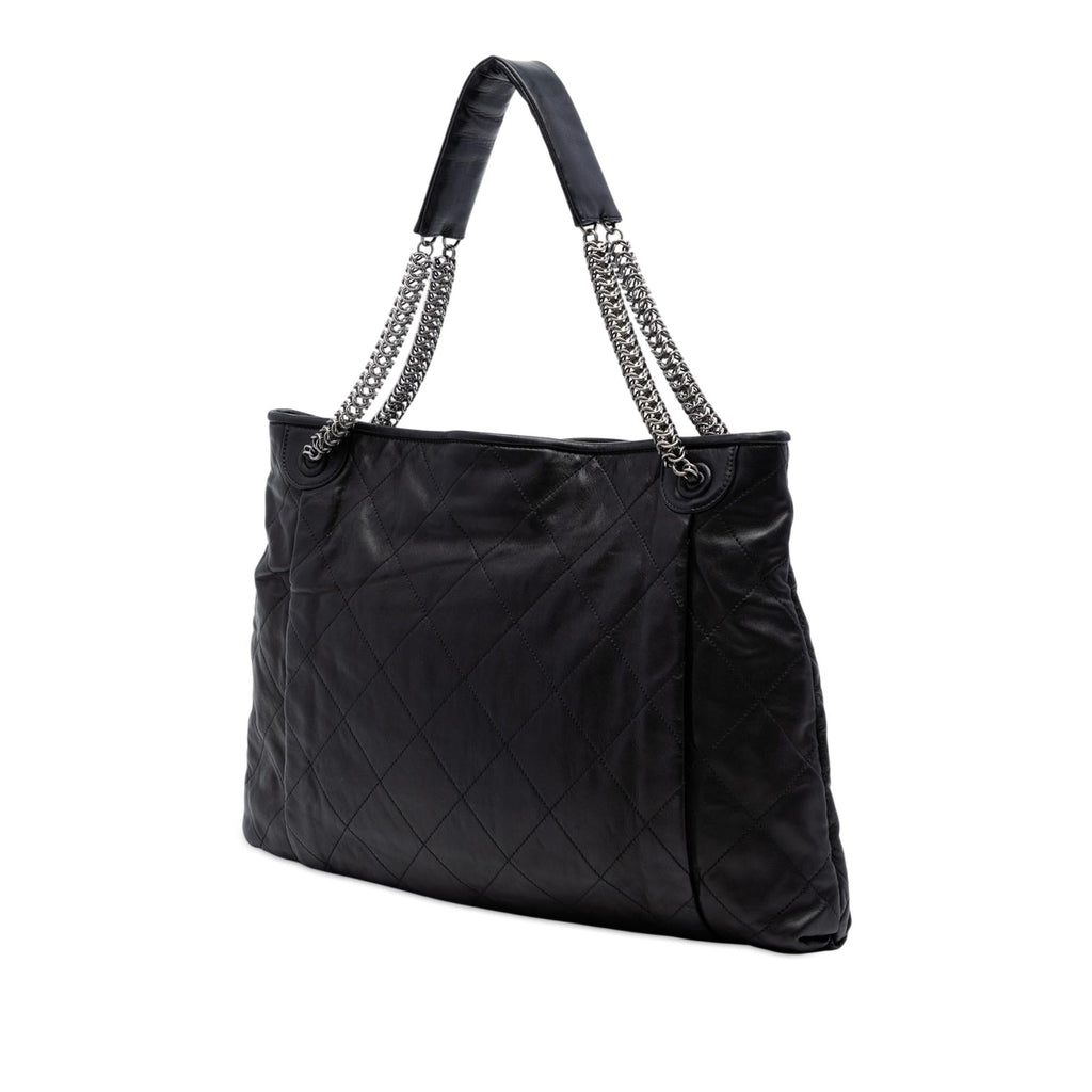 Chanel CC Quilted Lambskin Chain Shopping Tote