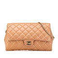 Chanel CC Quilted Lambskin Clutch With Chain