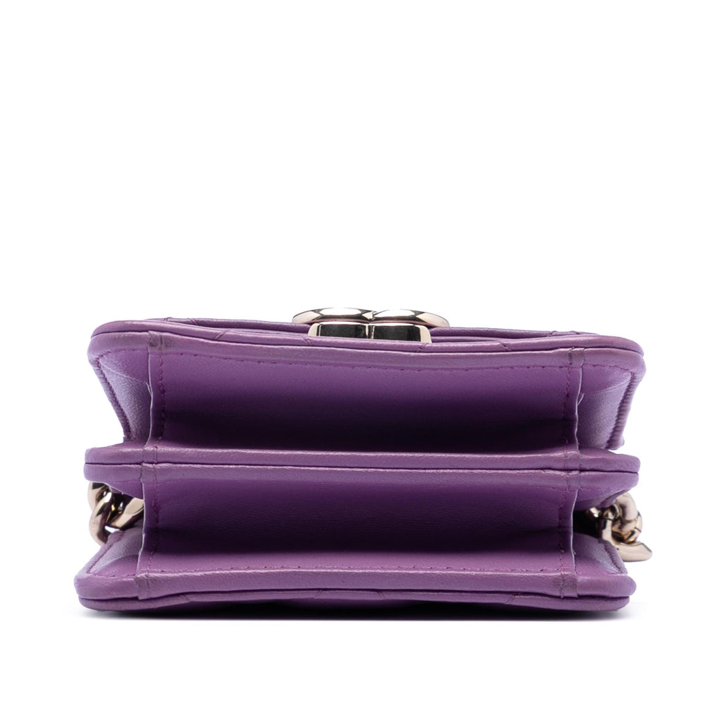 Chanel CC Quilted Lambskin Coco Card Holder on Chain