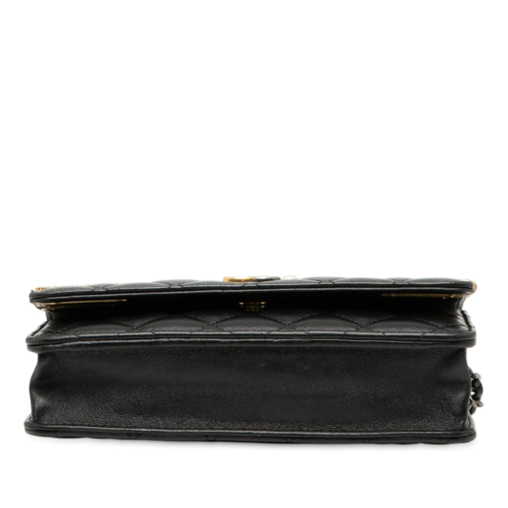 Chanel CC Quilted Lambskin Coco Clips Wallet on Chain