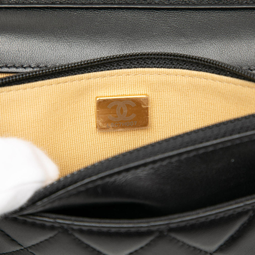 Chanel CC Quilted Lambskin Coco Clips Wallet on Chain
