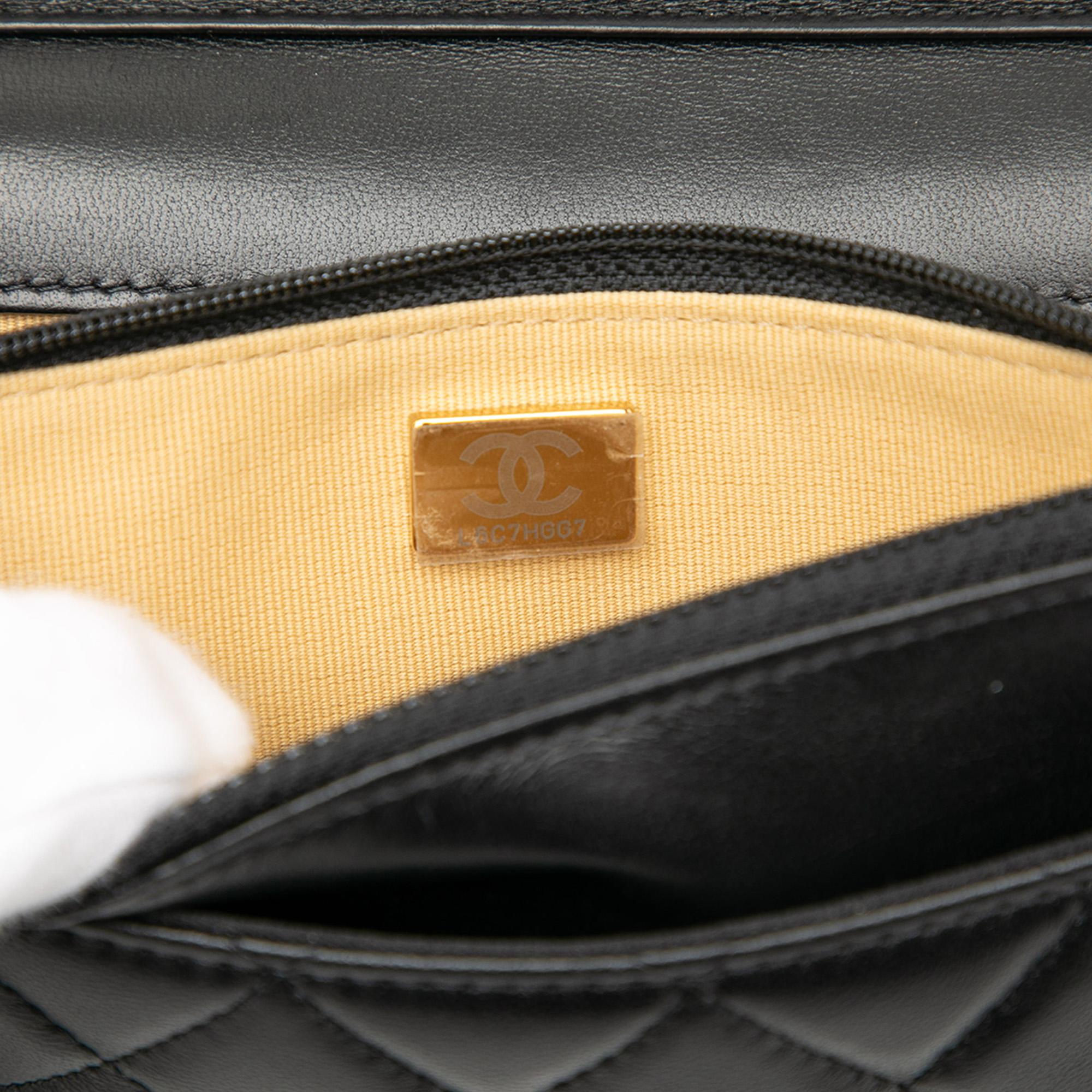 Chanel CC Quilted Lambskin Coco Clips Wallet on Chain