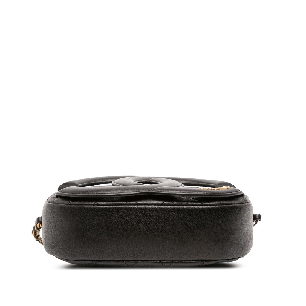 Chanel CC Quilted Lambskin Coco Midnight Camera Bag