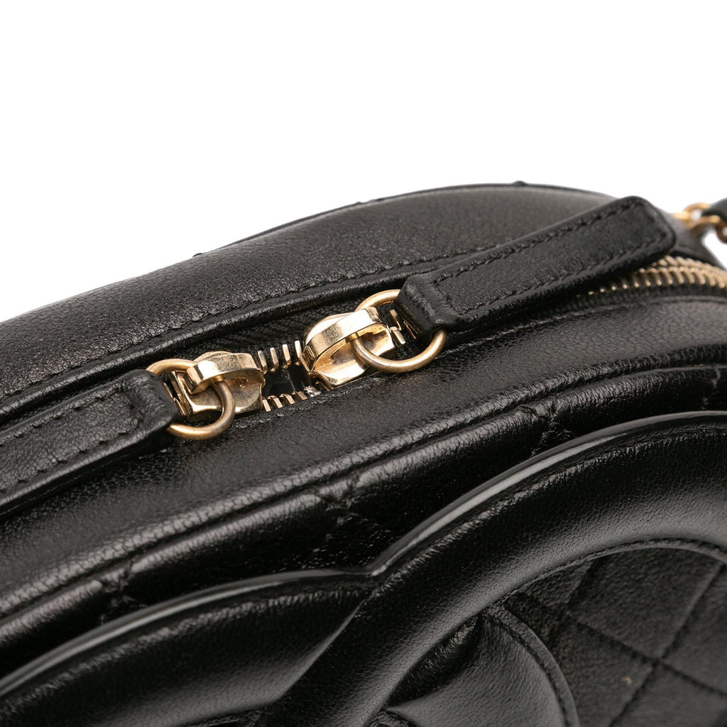 Chanel CC Quilted Lambskin Coco Midnight Camera Bag