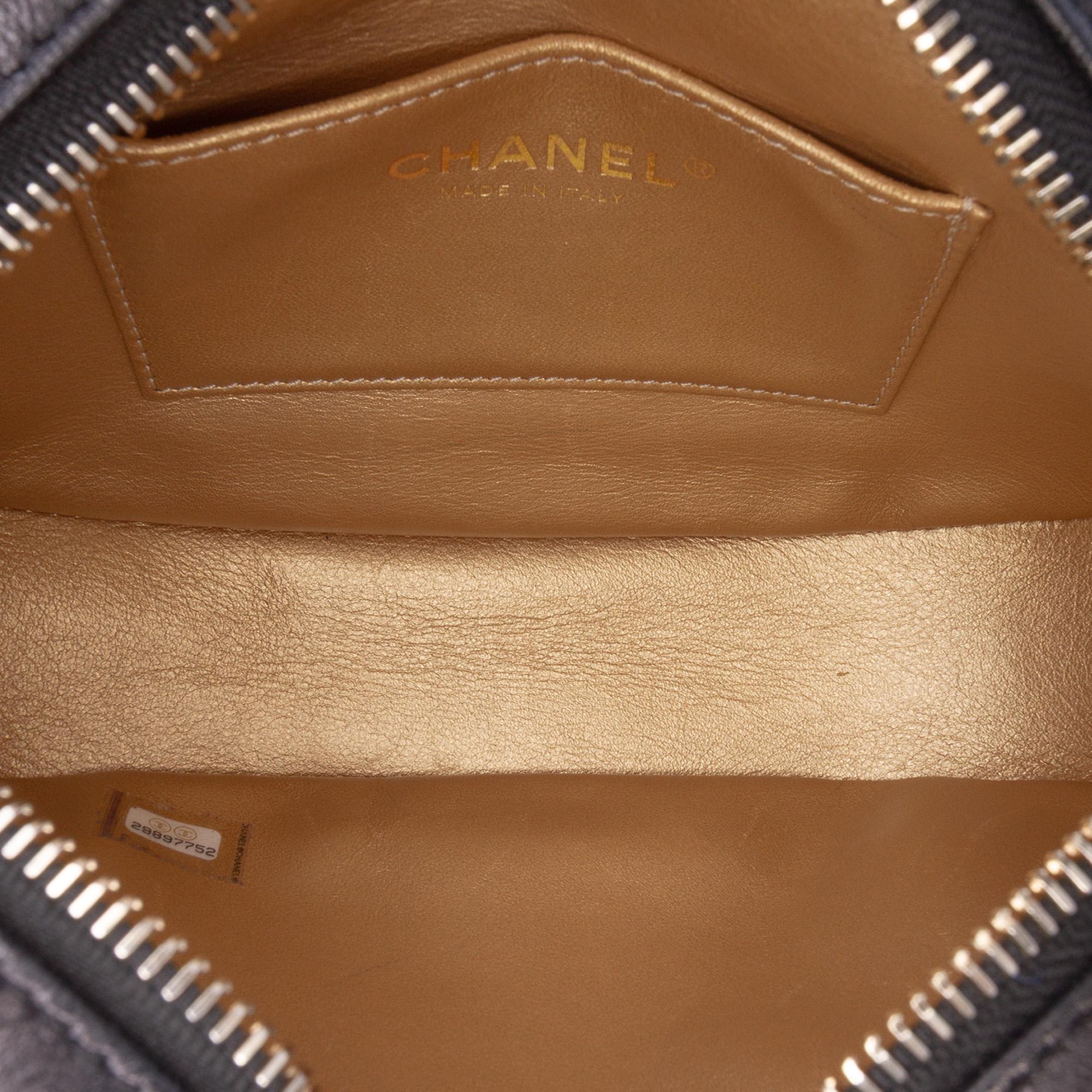Chanel CC Quilted Lambskin Coco Midnight Camera Bag