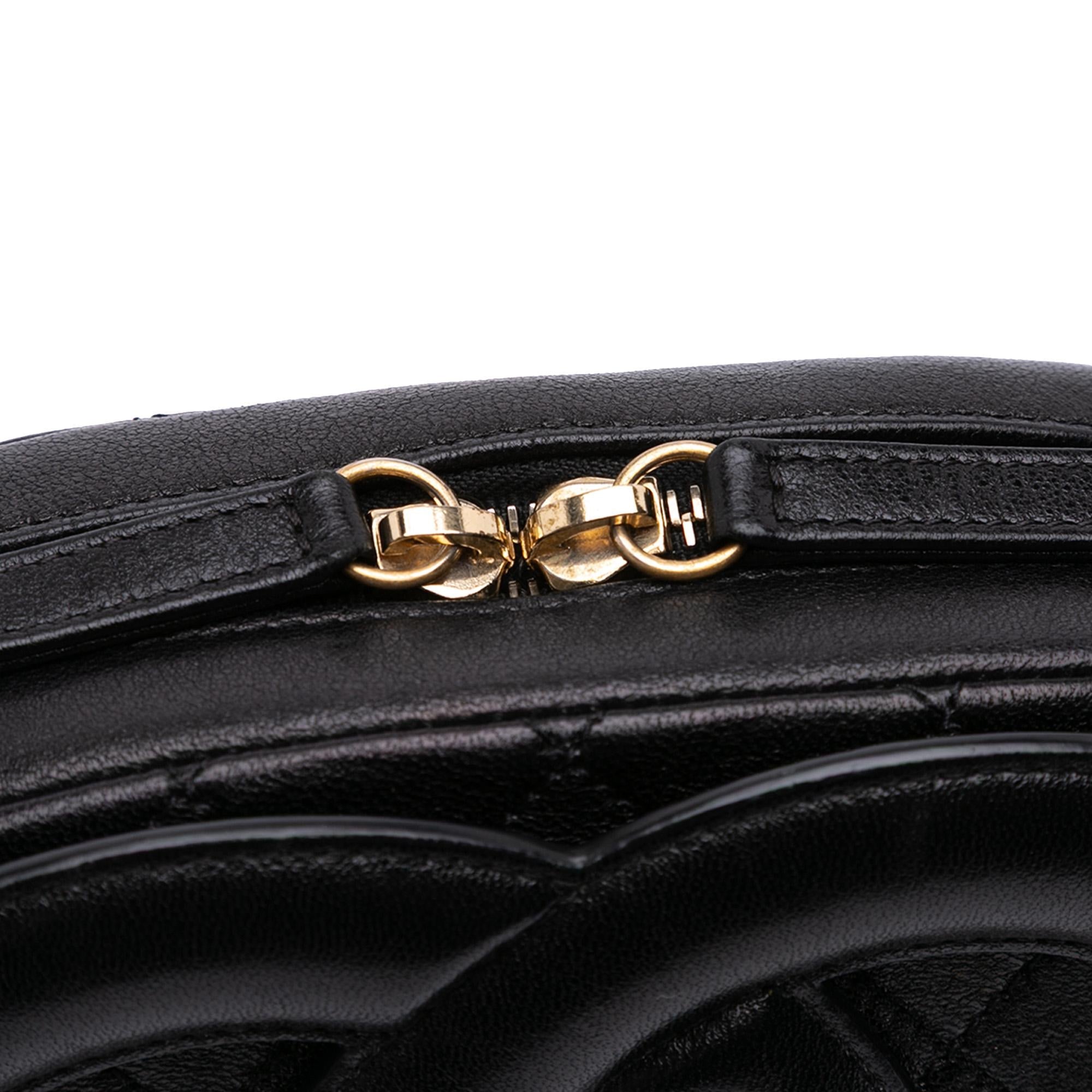 Chanel CC Quilted Lambskin Coco Midnight Camera Bag