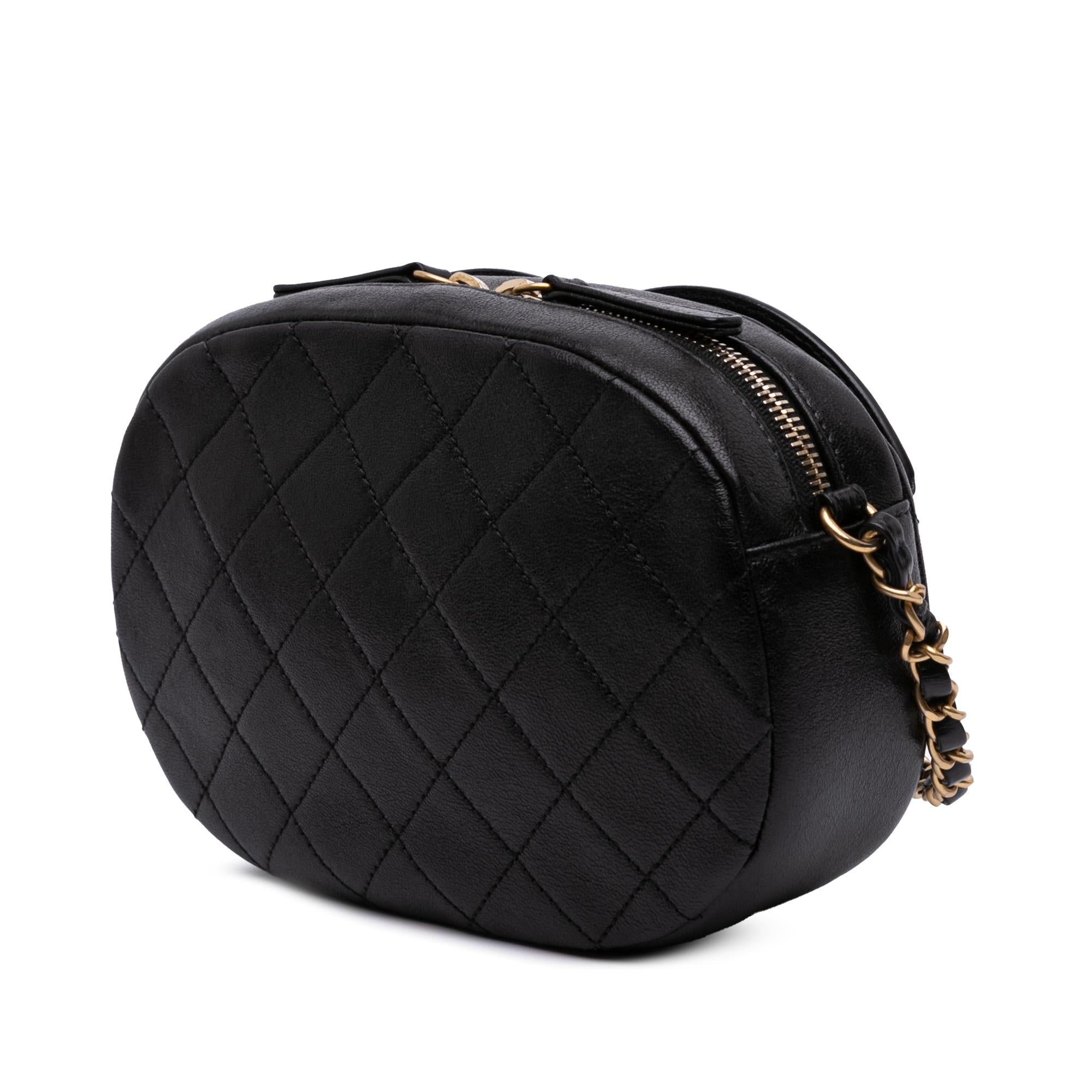 Chanel CC Quilted Lambskin Coco Midnight Camera Bag