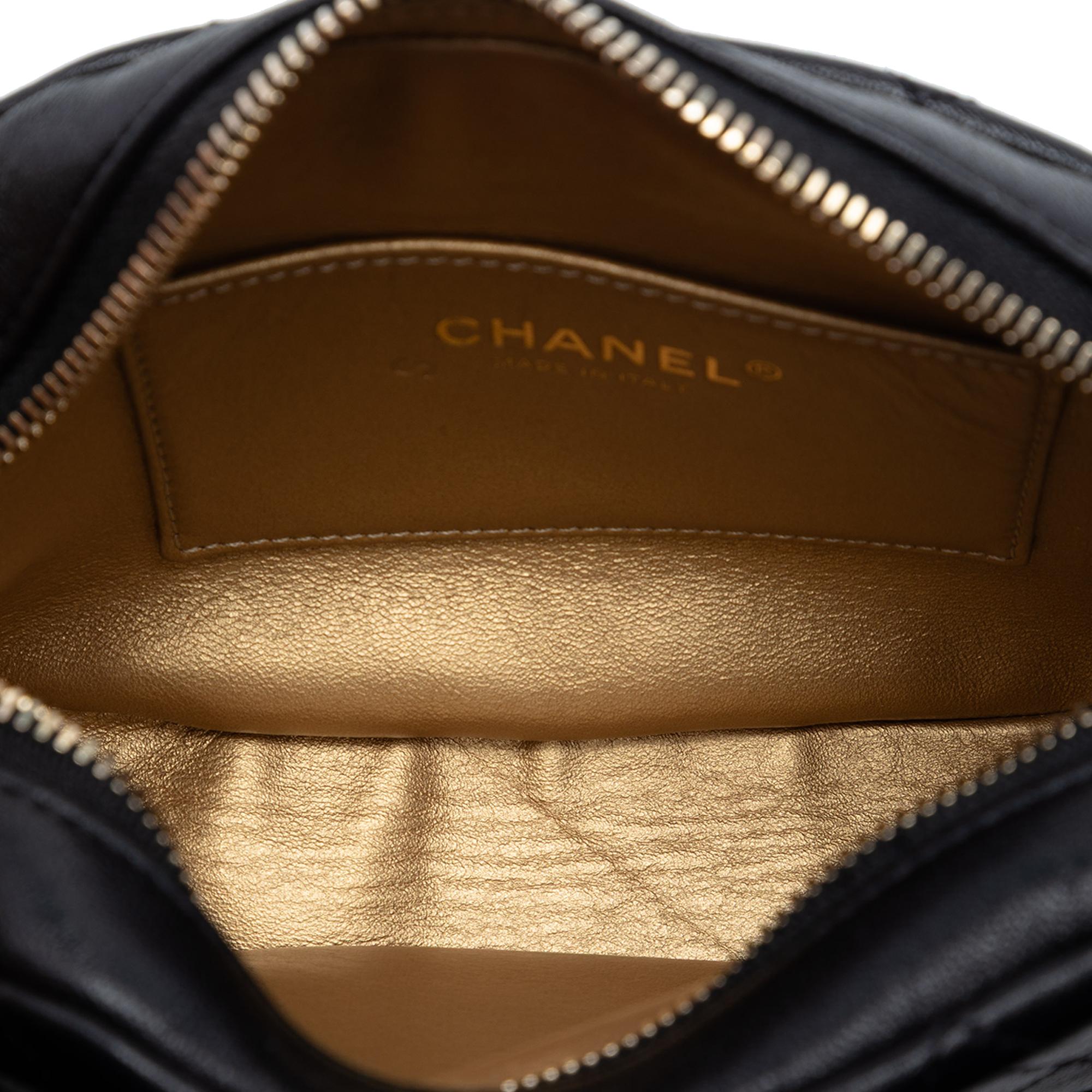 Chanel CC Quilted Lambskin Coco Midnight Camera Bag