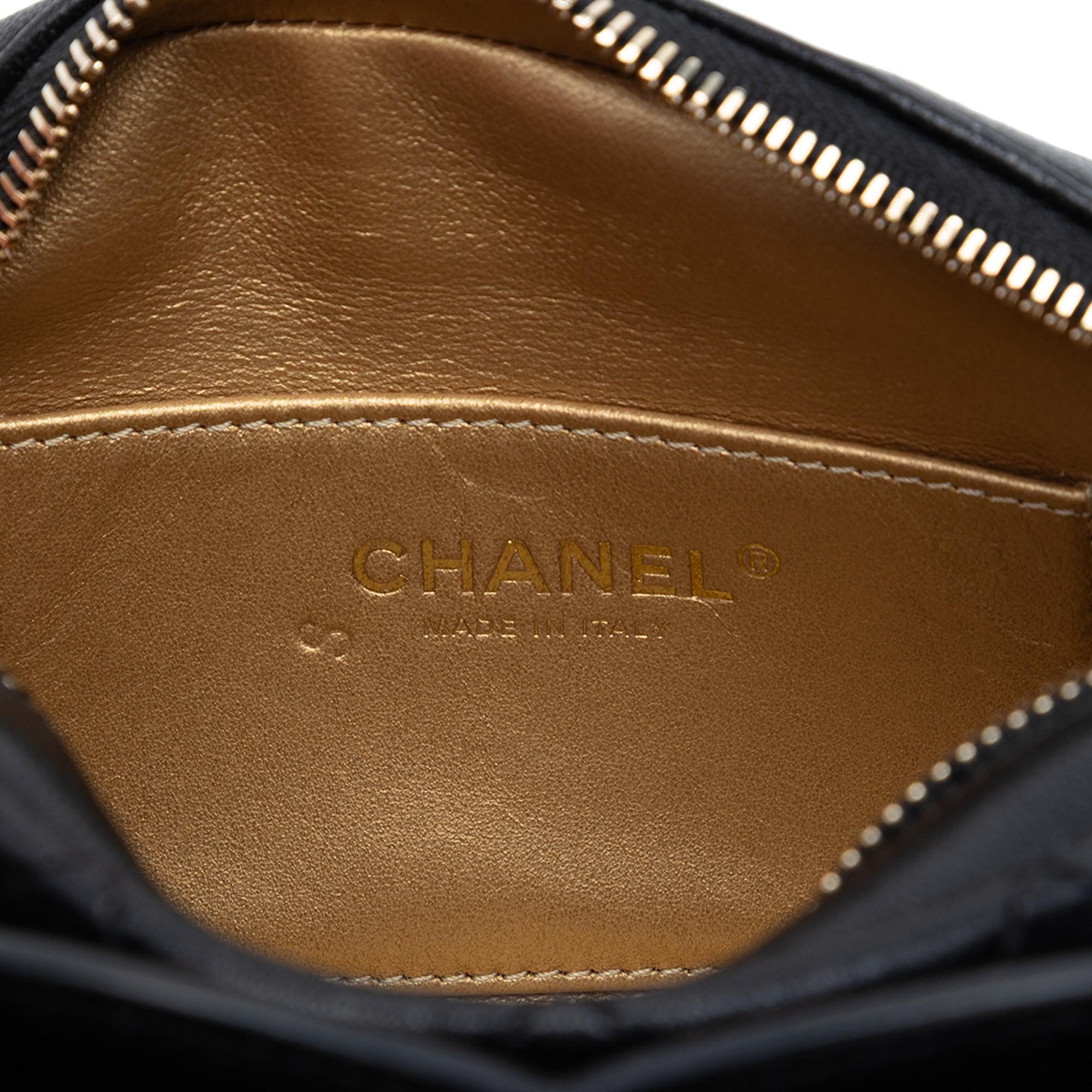 Chanel CC Quilted Lambskin Coco Midnight Camera Bag