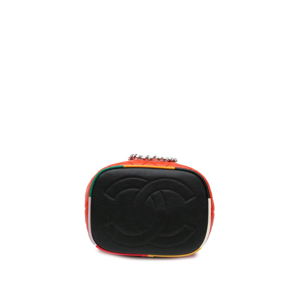 Chanel CC Quilted Lambskin Cuba Drawstring Bucket (SHG-Wj6GMI)