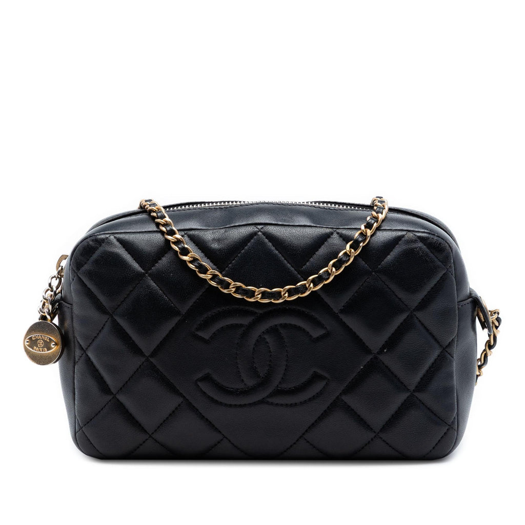 Chanel CC Quilted Lambskin Diamond Camera Bag
