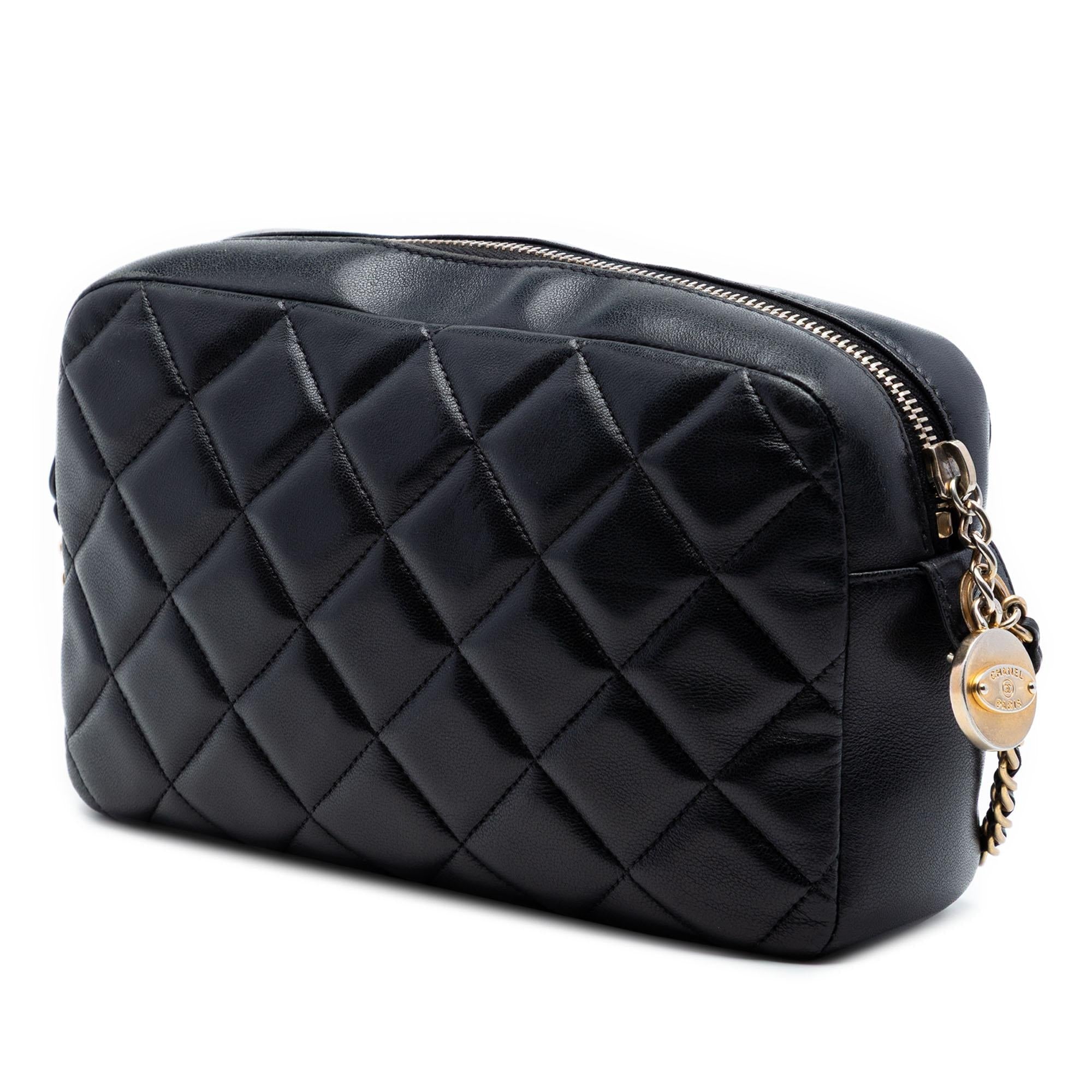 Chanel CC Quilted Lambskin Diamond Camera Bag