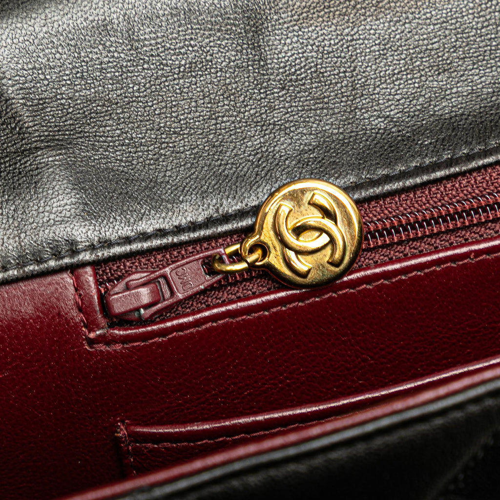 Chanel CC Quilted Lambskin Double Sided Flap