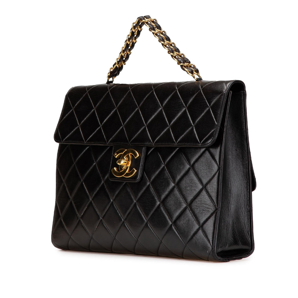 Chanel CC Quilted Lambskin Double Sided Flap