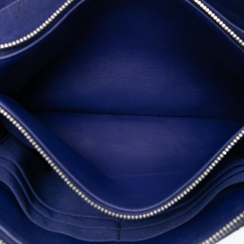 Chanel CC Quilted Lambskin Double Zip Pouch