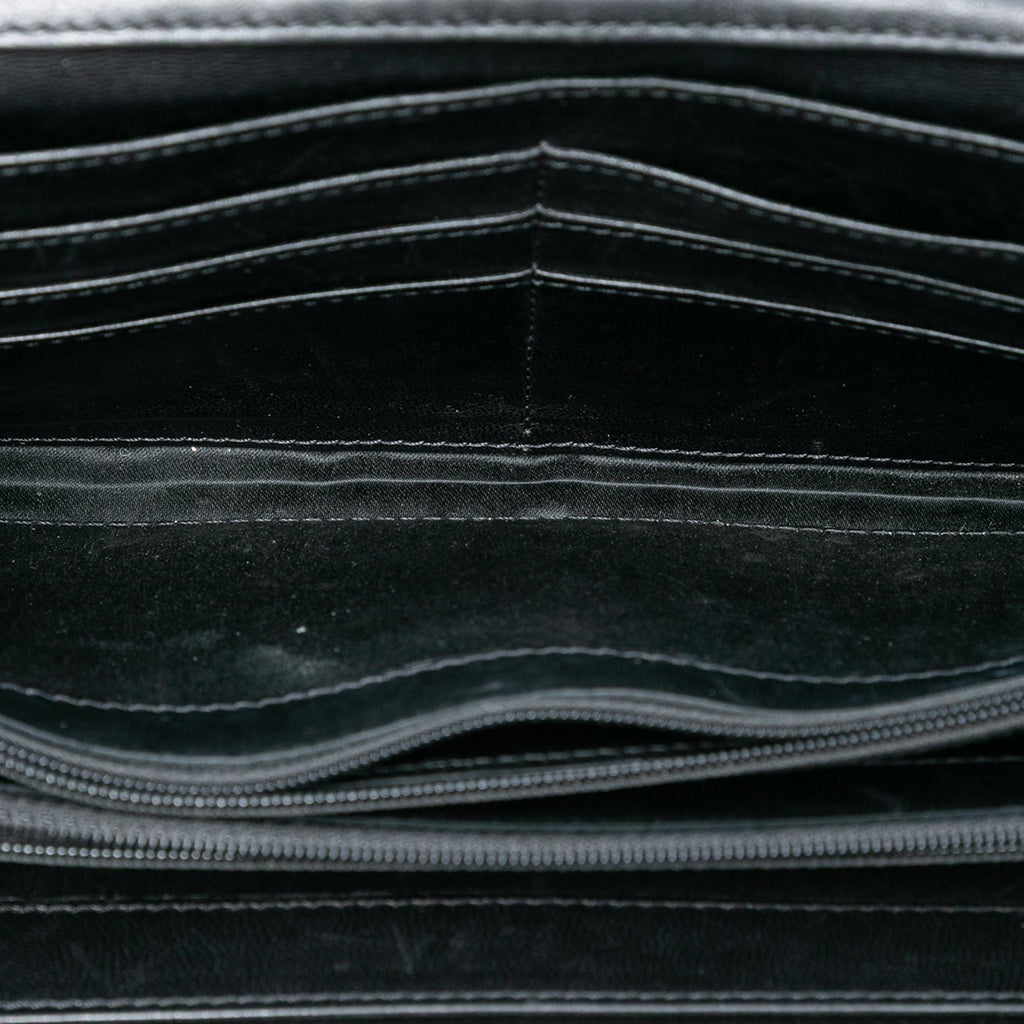Chanel CC Quilted Lambskin East West Wallet on Chain