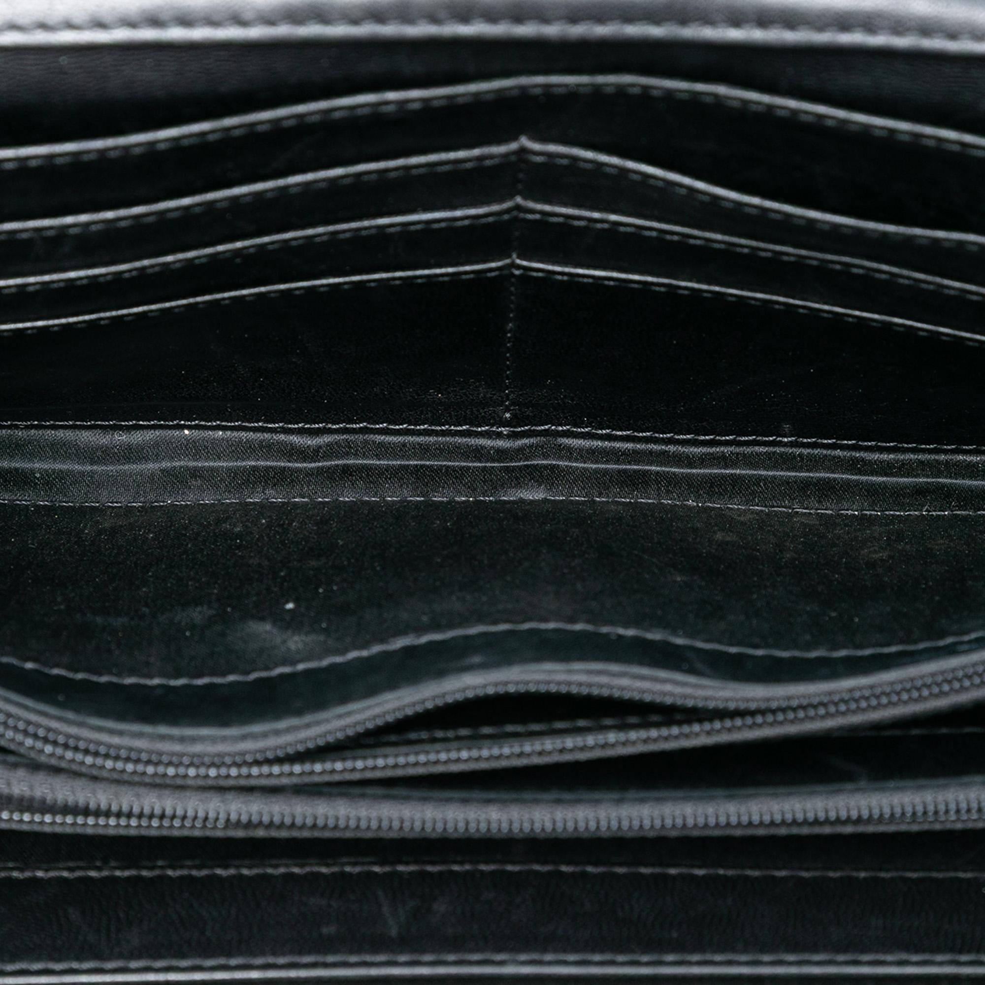 Chanel CC Quilted Lambskin East West Wallet on Chain